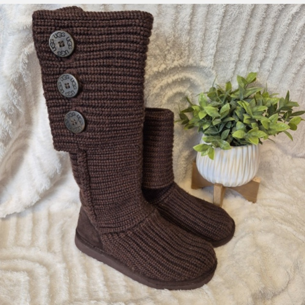 NWOT! UGG Australia Cardy Boots Knit tall Fold Over. - Picture 11 of 13